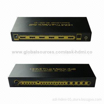 4-2 HDMI Matrix Routers, 4K Ultra HD, 2D and 3D, 3.5mm Headphone Port